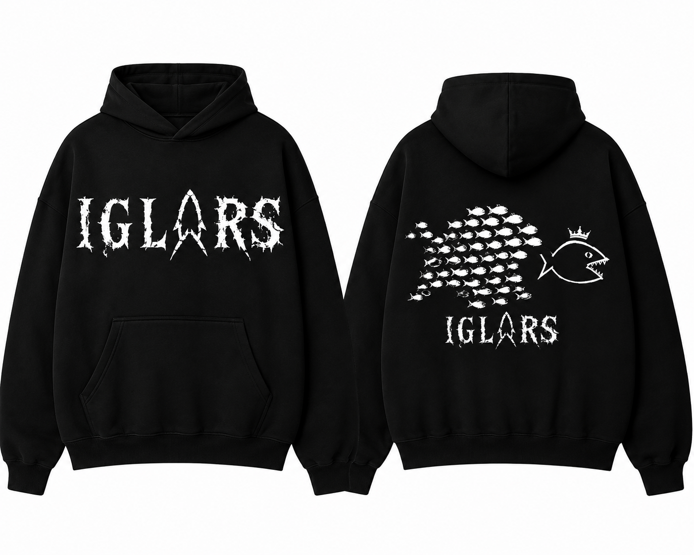 IGLARS hoodie front and back