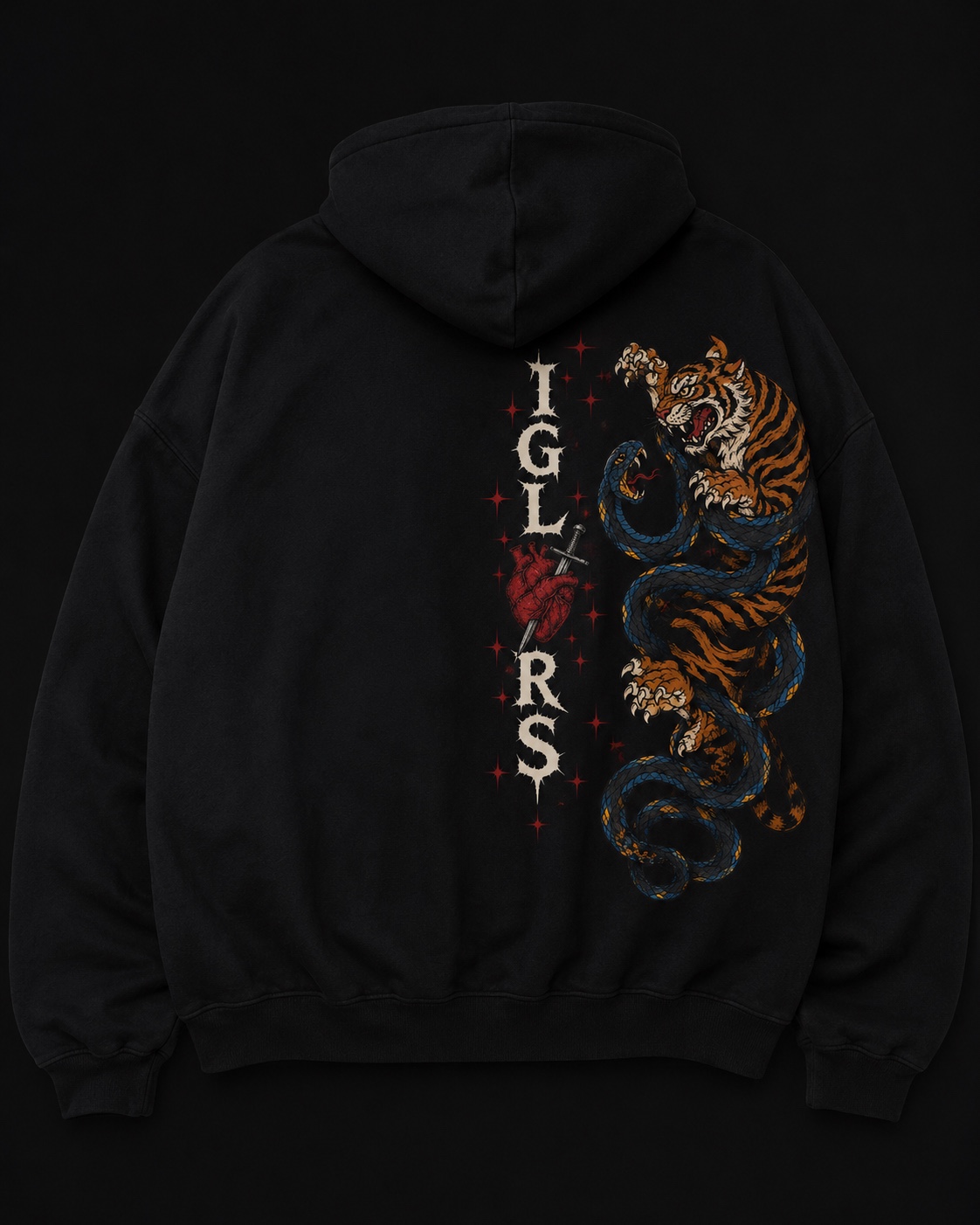 Tiger and snake hoodie